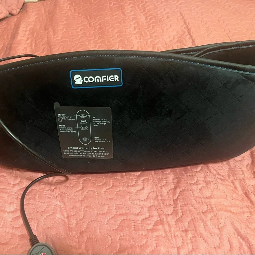 Comfier Black heated waist belt Cushion with massage